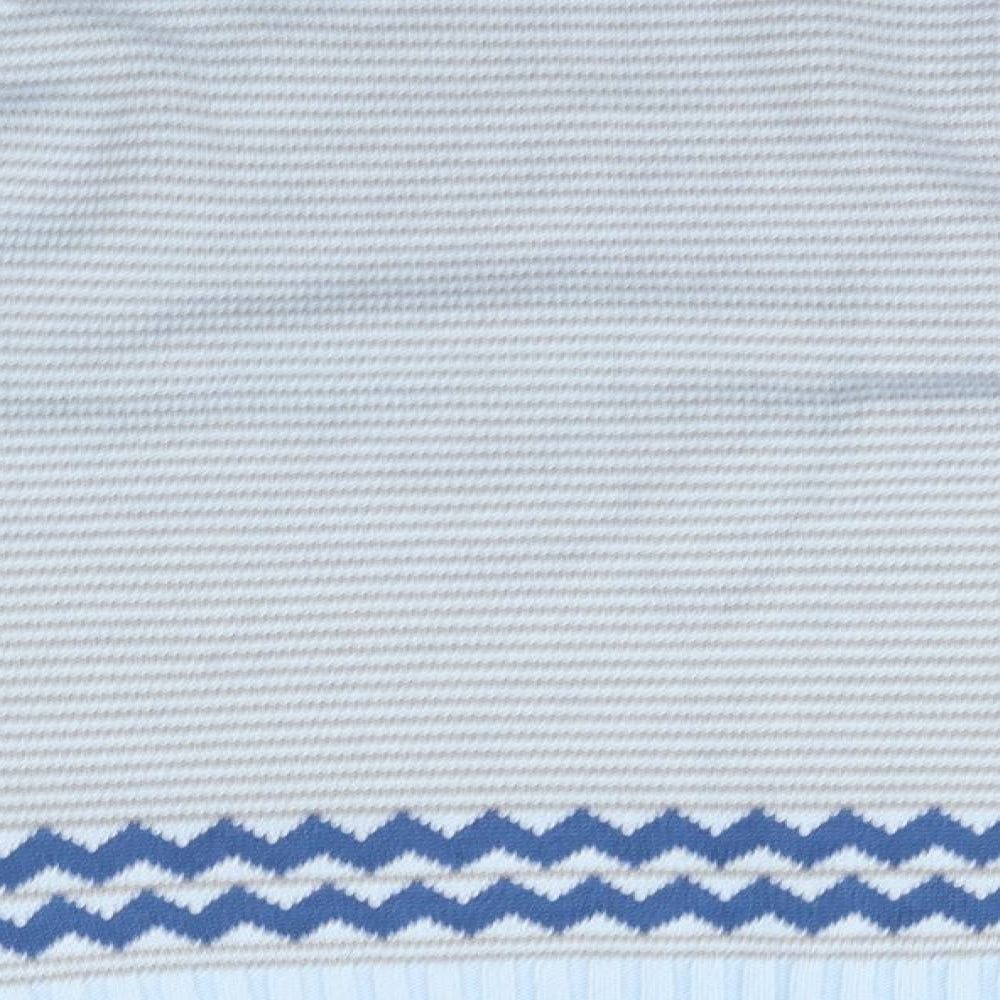 SHEILAY Womens Blue Geometric  Pullover Jumper Size S