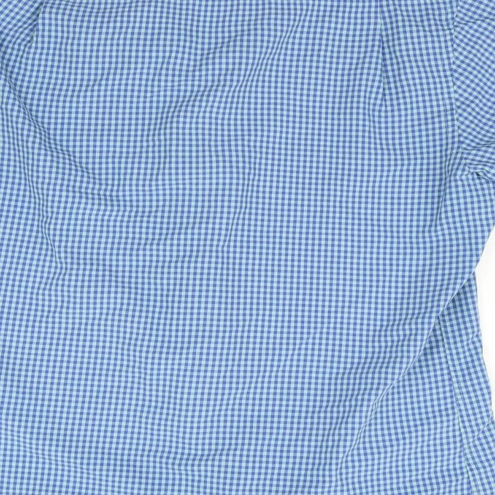 Cedar Wood State Mens Blue Check   Button-Up Size 16.5