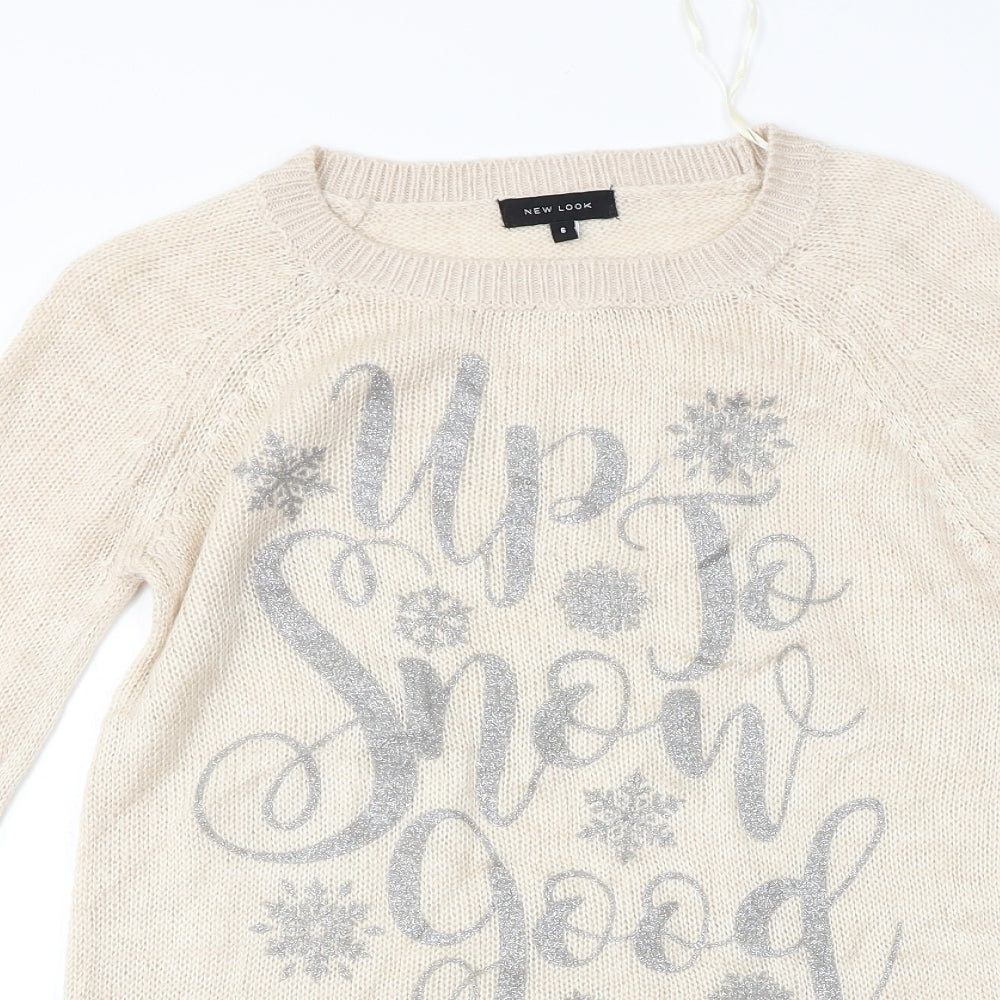 New Look  Womens Beige   Pullover Jumper Size 6