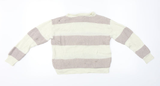New Look  Girls Ivory Striped  Pullover Jumper Size 12-13 Years