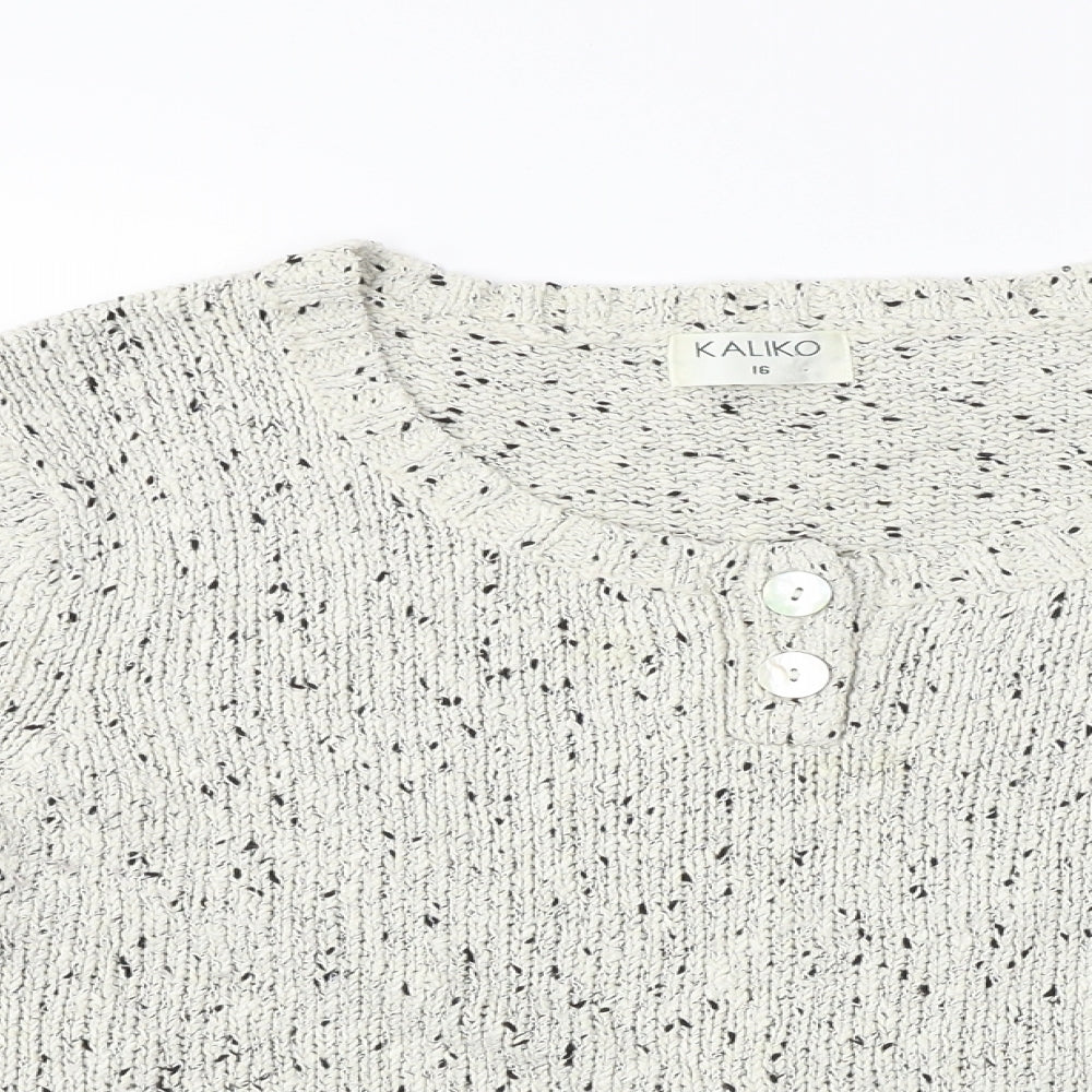 Kaliko Womens Ivory   Pullover Jumper Size 16