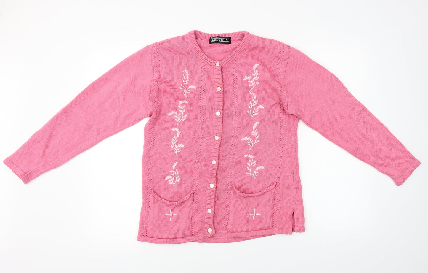 solution  Womens Pink   Cardigan Jumper Size M