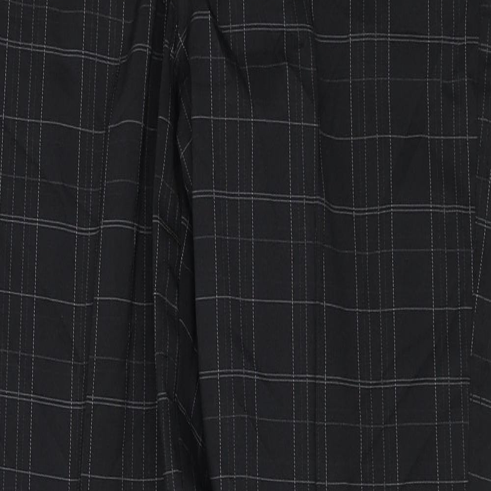 Dunlop  Womens Black Check  Trousers  Size 34 in L30 in