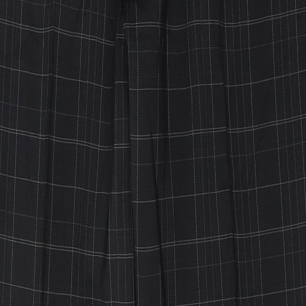 Dunlop  Womens Black Check  Trousers  Size 34 in L30 in
