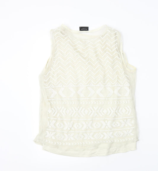 villa Womens Beige   Basic T-Shirt Size S