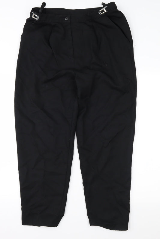 Slima Womens Black   Trousers  Size 14 L27 in