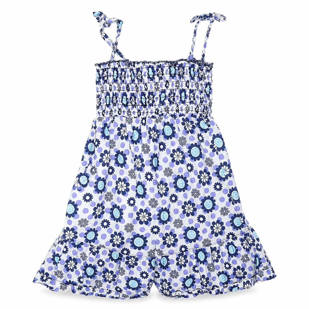 Front view of Cherokee Baby Blue Floral Fit & Flare, size 12-18, Months