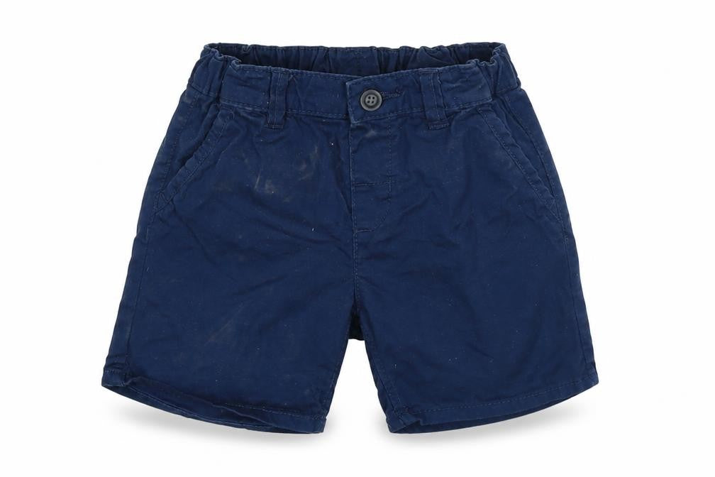 Front view of H&M Baby Blue Cargo Trousers, size 9-12, Months