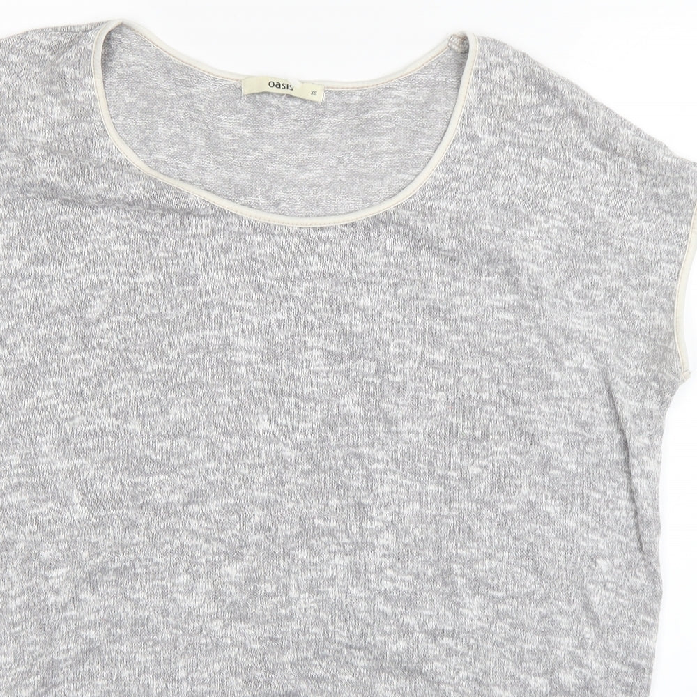 Oasis Womens Grey   Basic T-Shirt Size XS