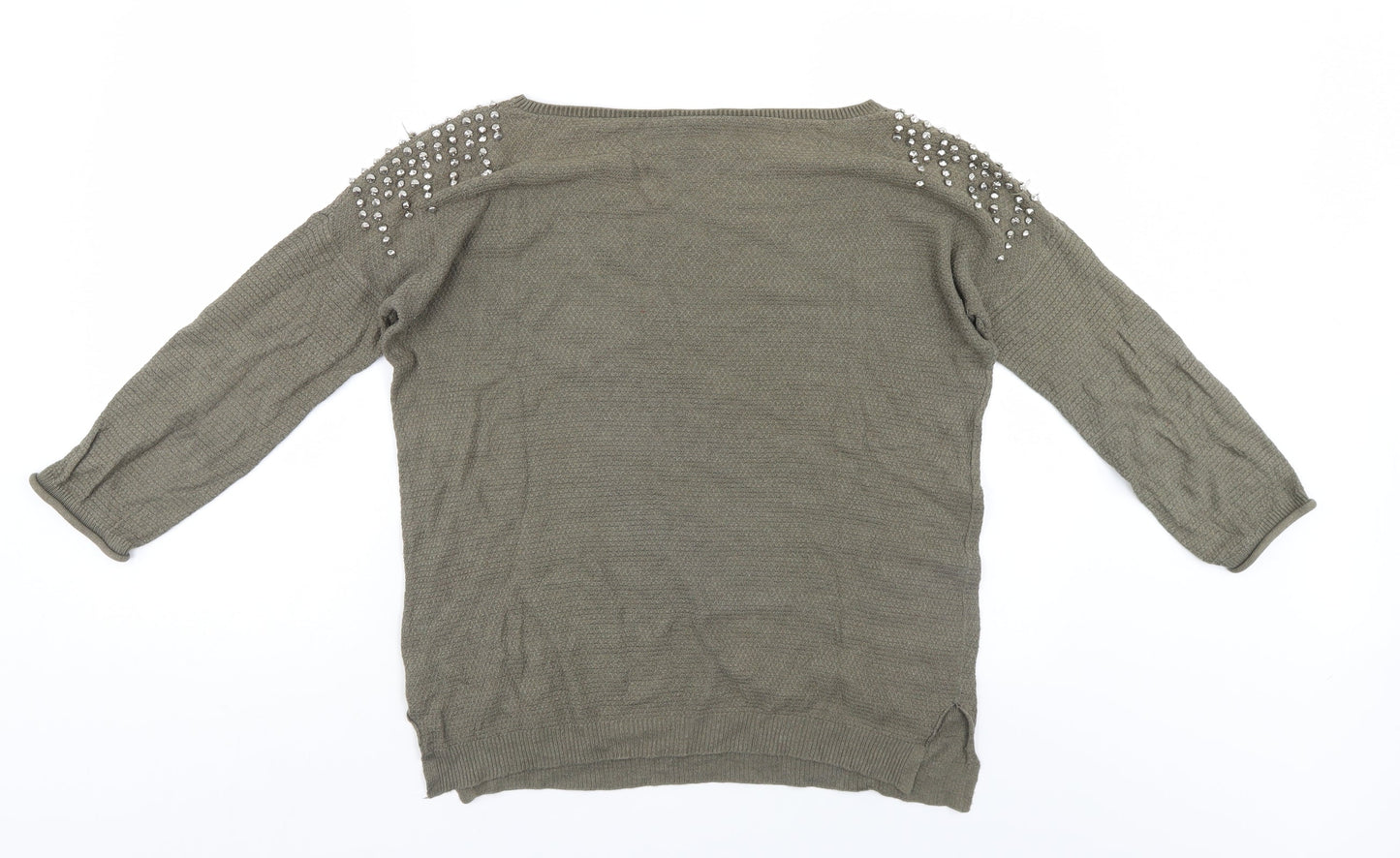 Warehouse Womens Green   Pullover Jumper Size S