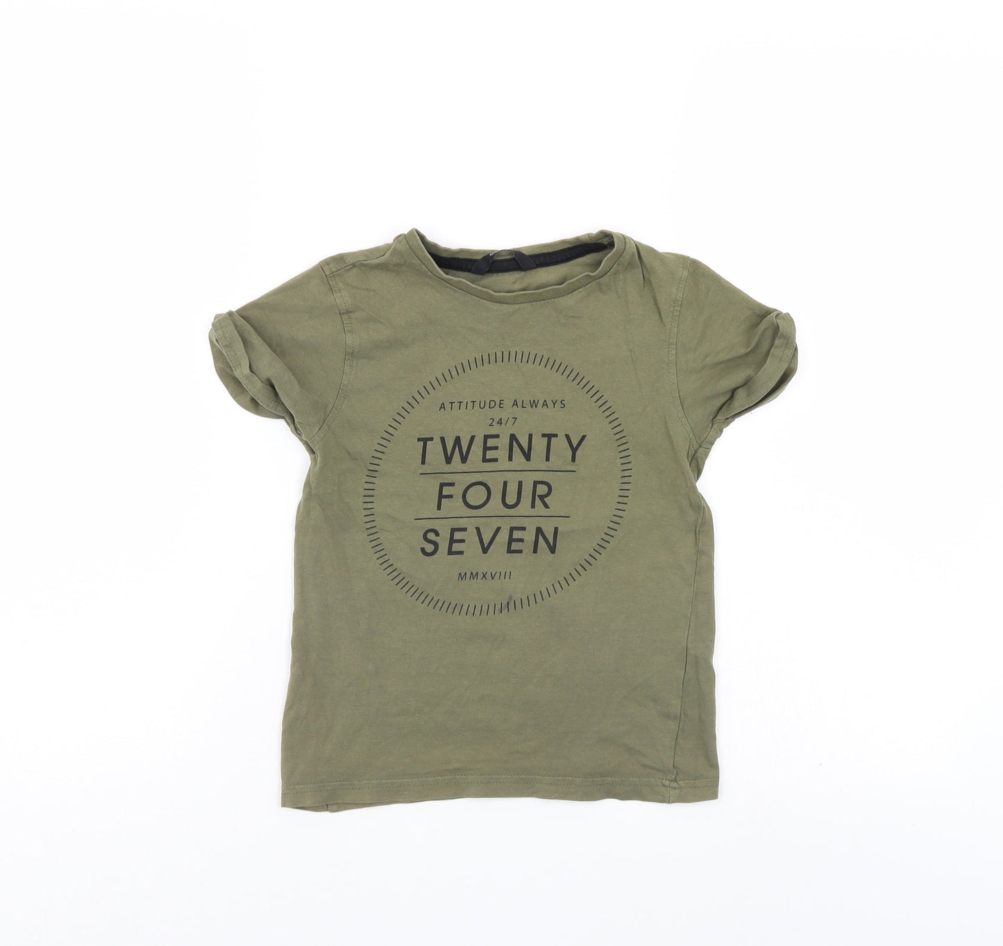 George Boys Green   Basic T-Shirt Size 5-6 Years