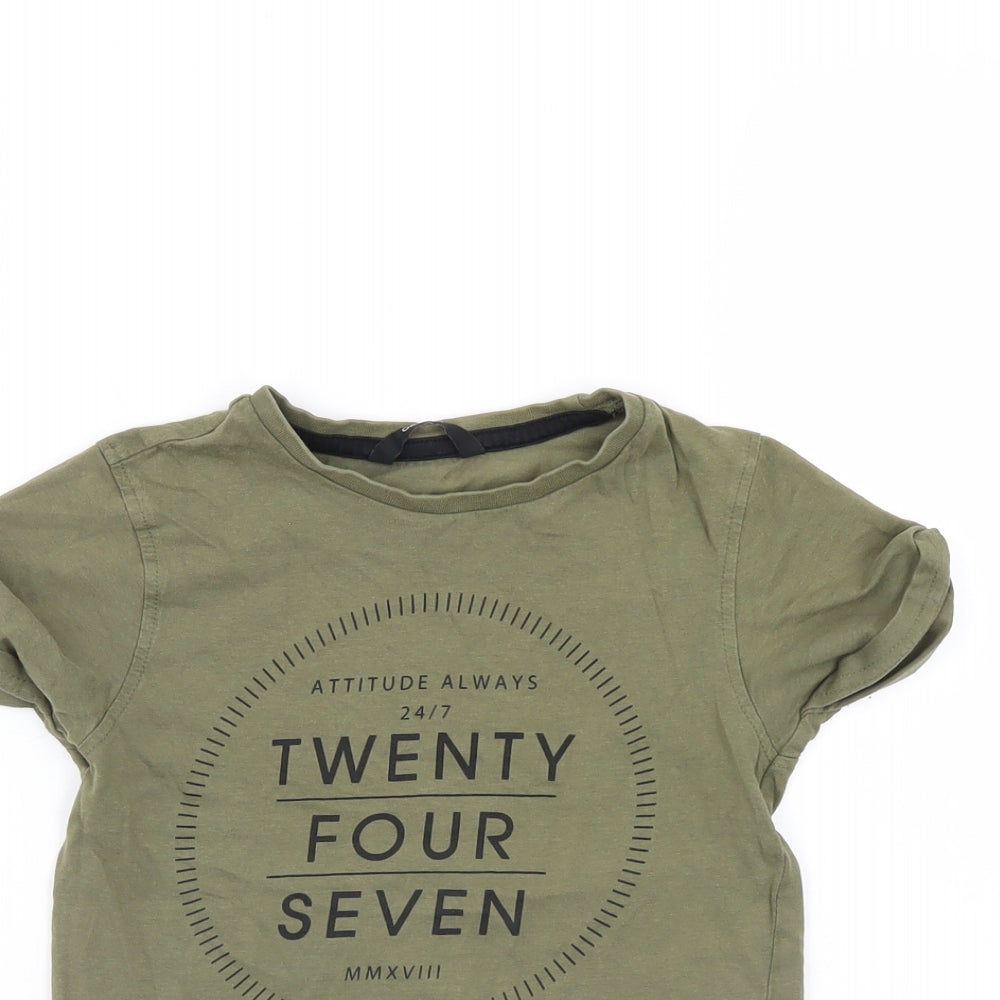 George Boys Green   Basic T-Shirt Size 5-6 Years