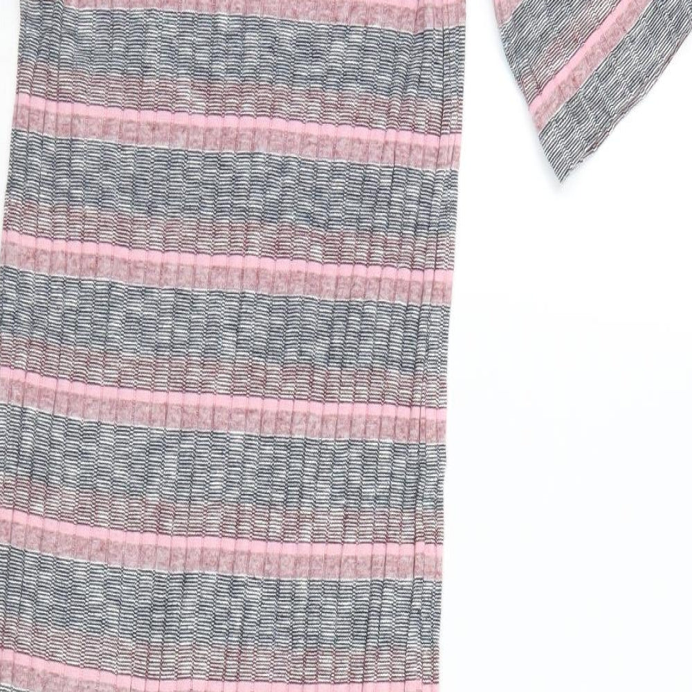 H&M Womens Multicoloured Striped  Pencil Dress  Size 6