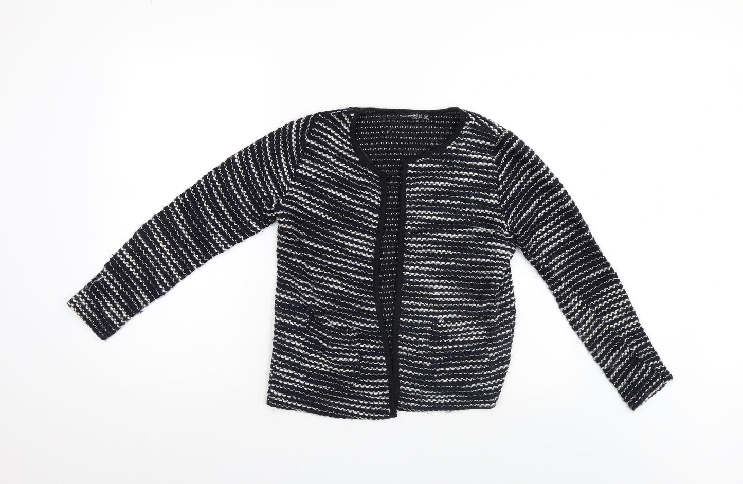 Atmosphere Womens Blue Striped  Jacket Coatigan Size XS