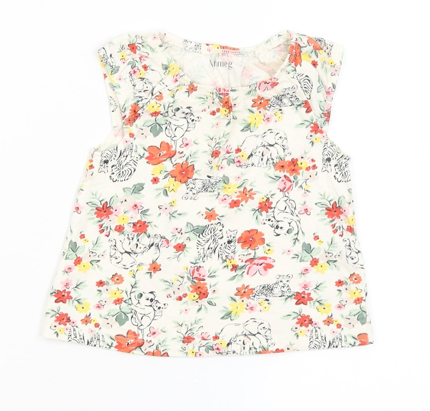 Nutmeg Girls White   Tank Dress  Size 6-9 Months