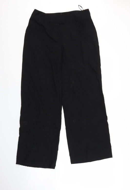 Papaya Womens Black   Trousers  Size 12 L26 in