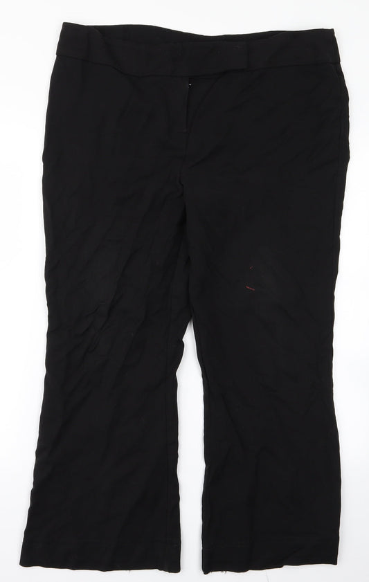 Preworn Womens Black   Trousers  Size 40 L26 in