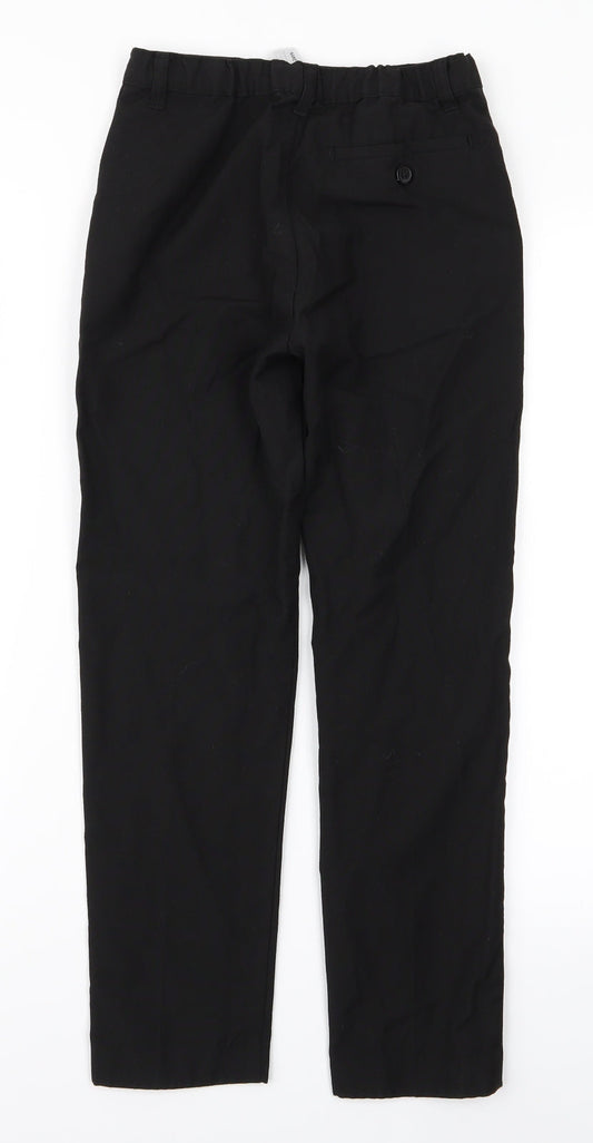 Preworn Girls Black   Chino Trousers Size 9 Years