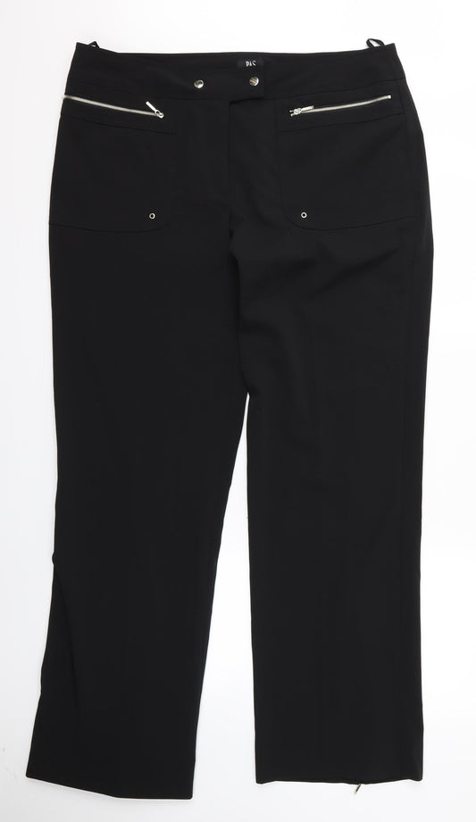 pas Womens Black   Trousers  Size 44 L30 in