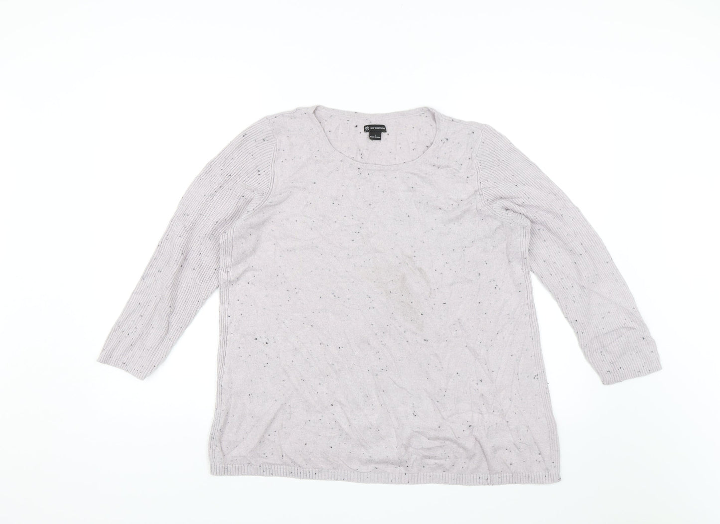 New Directions Womens Purple   Pullover Jumper Size L