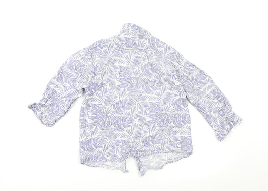Zara Boys Blue Floral   Button-Up Size 9 Years