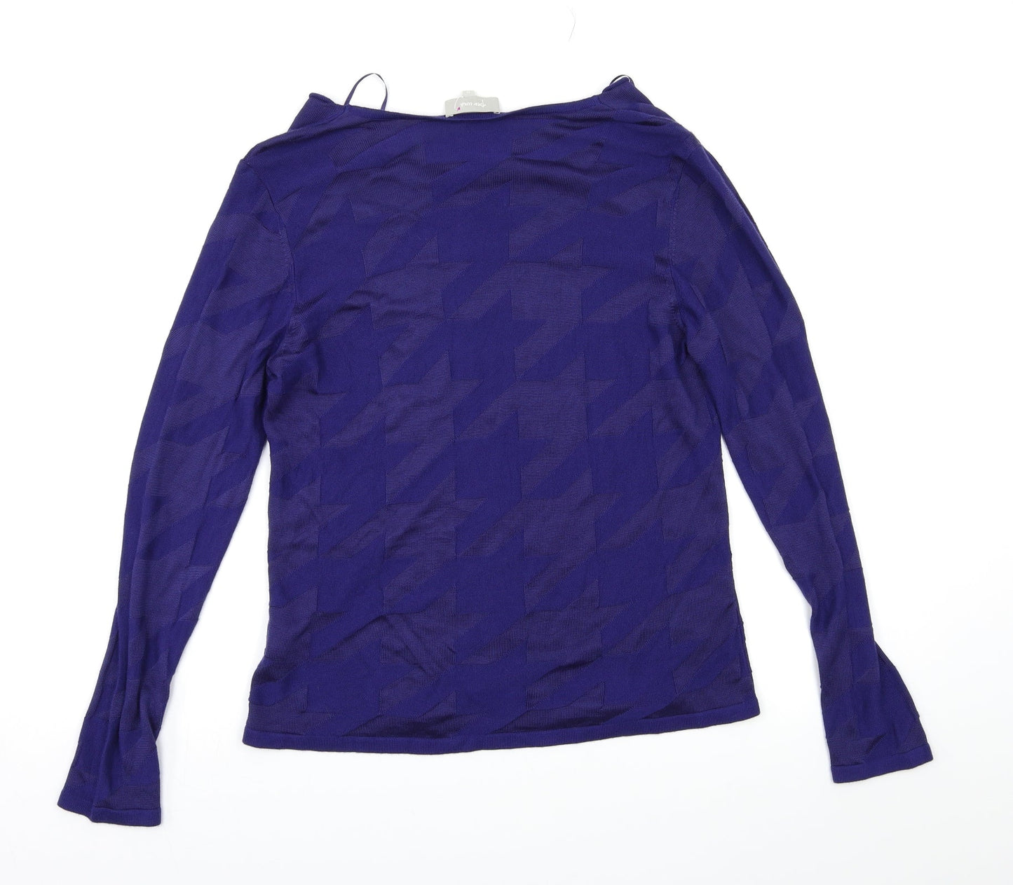 Per Una Womens Blue Geometric  Pullover Jumper Size 12