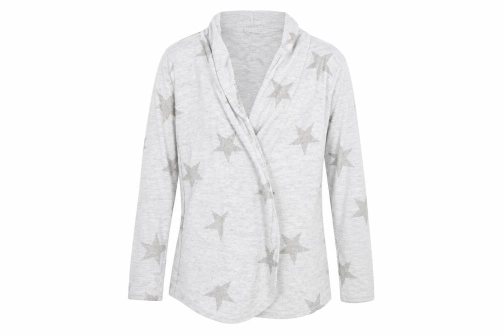 H&M Girls Grey Geometric  Cardigan Jumper Size 10-11 Years