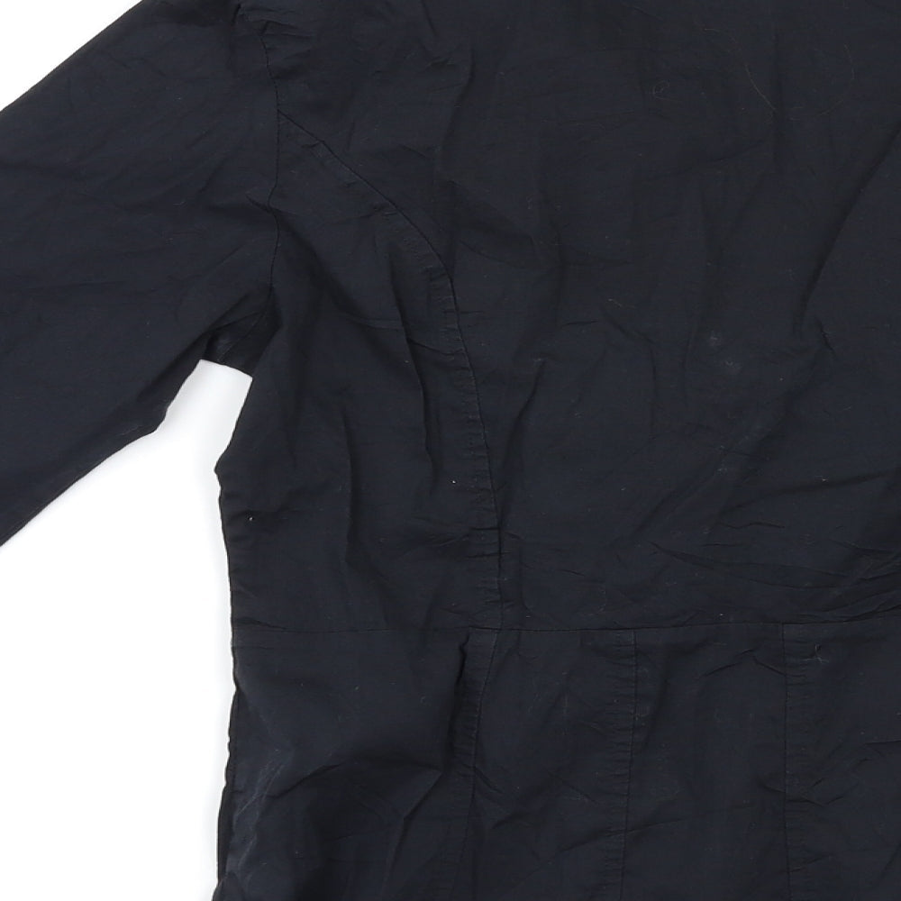 H&M Womens Black   Basic Button-Up Size 10