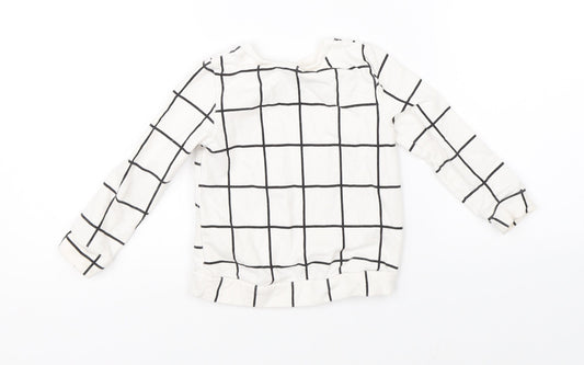 H&M Girls White   Pullover Jumper Size 2 Years