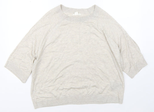 H&M Womens Beige   Pullover Jumper Size M