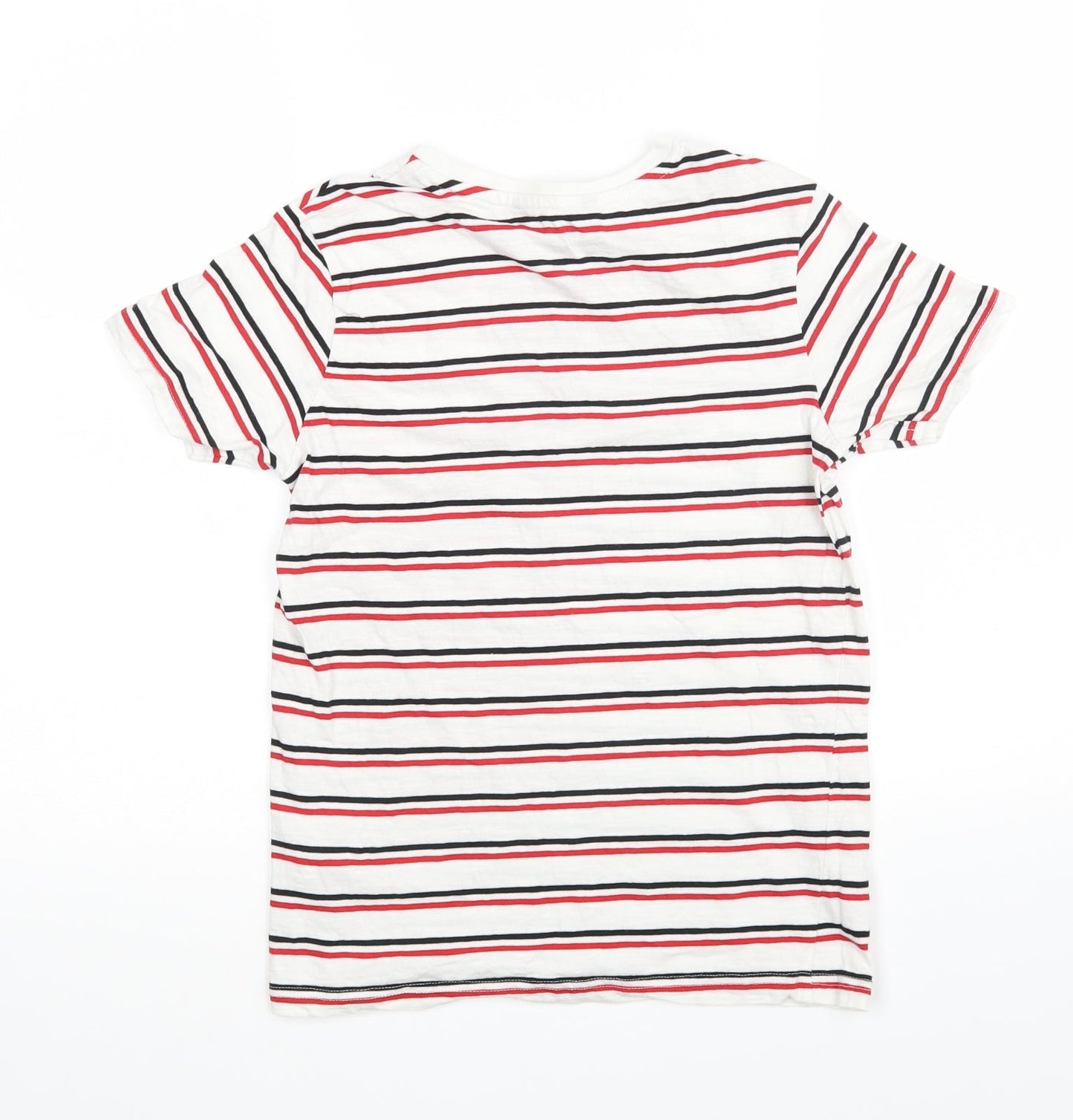 George Boys White Striped  Basic T-Shirt Size 10-11 Years
