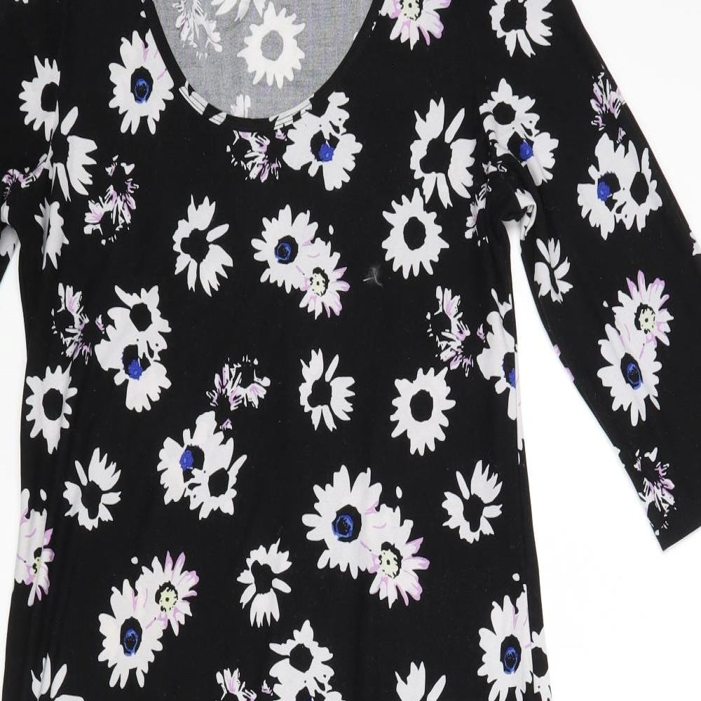 Anthology Womens Black Floral  A-Line  Size 12