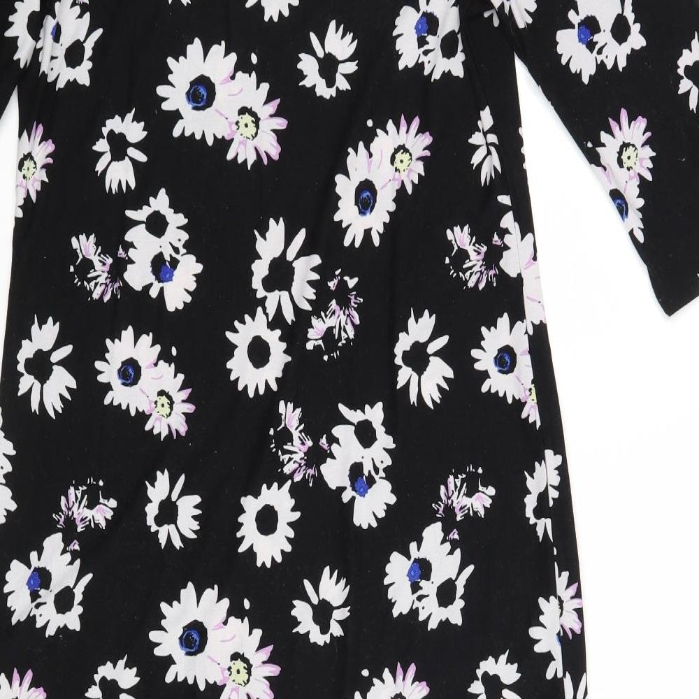 Anthology Womens Black Floral  A-Line  Size 12