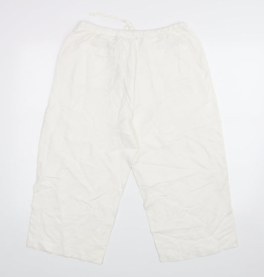 Casual Club Womens White   Trousers  Size 14 L20 in - Cropped