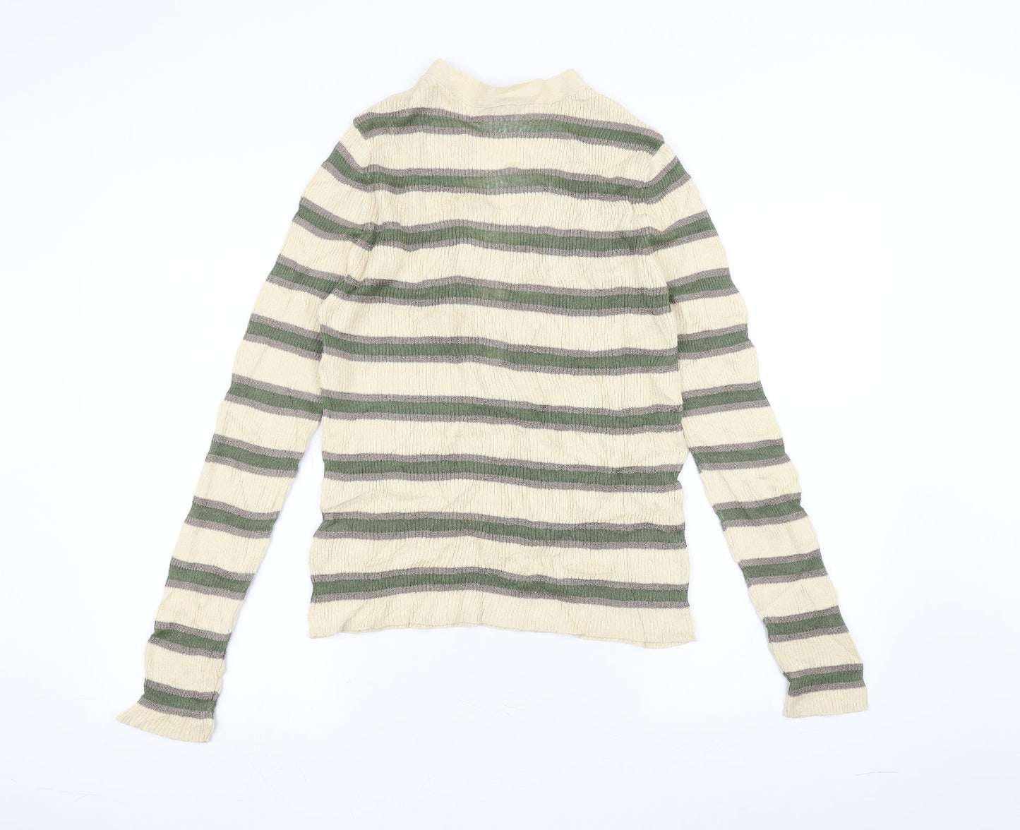 Per Una Womens White Striped  Pullover Jumper Size 14