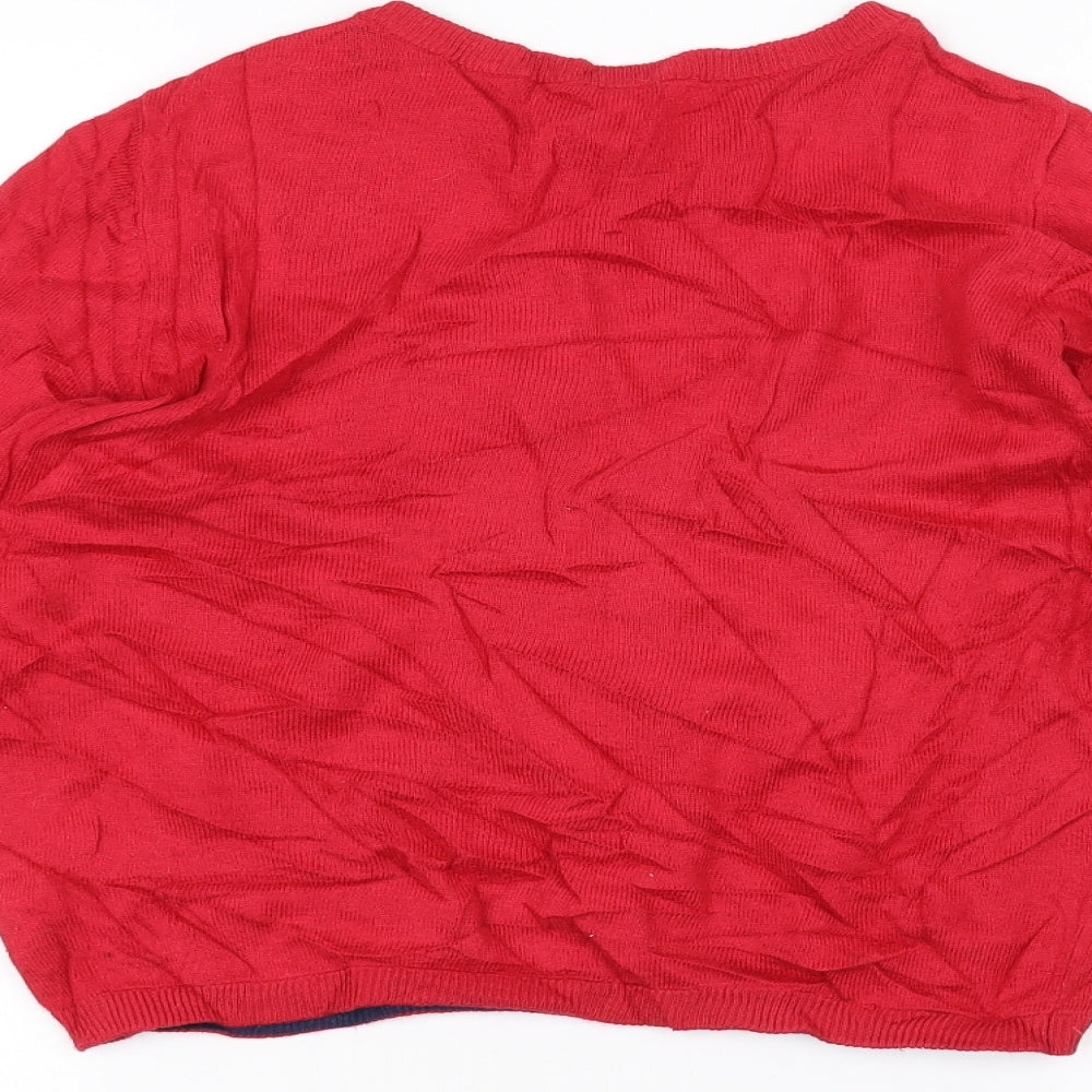 John Lewis Girls Red   Pullover Jumper Size 10 Years
