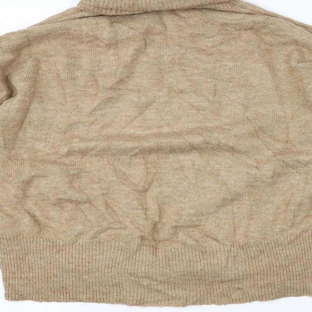 H&M Womens Brown  Knit Pullover Jumper Size XS