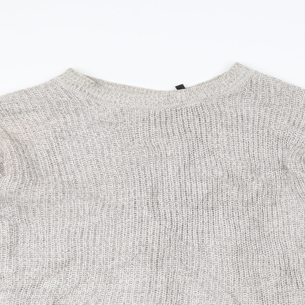 Bobeau Womens Grey  Knit Pullover Jumper Size M
