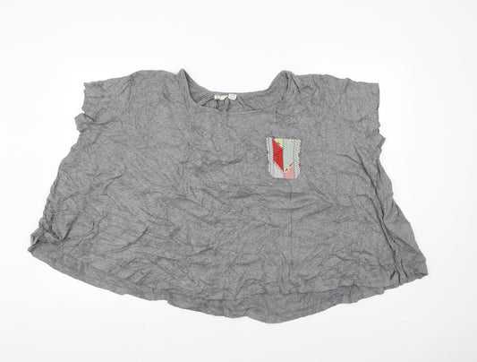 Preworn Womens Grey   Basic T-Shirt Size S