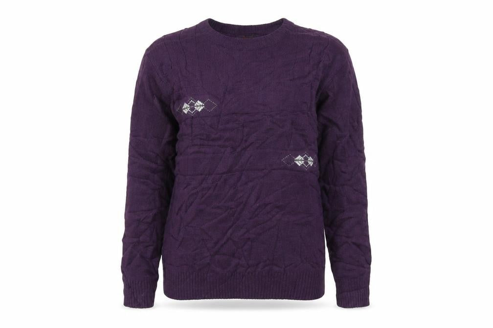 Rose Womens Purple  Knit Pullover Jumper Size M