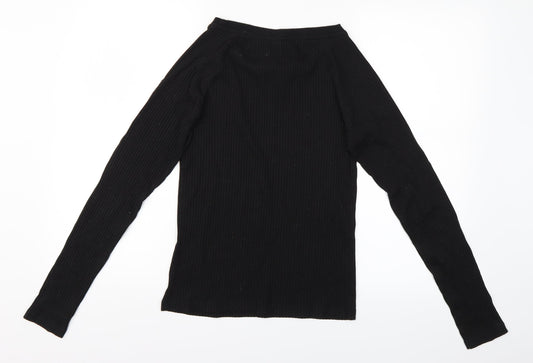Brave Soul Womens Black   Pullover Jumper Size M