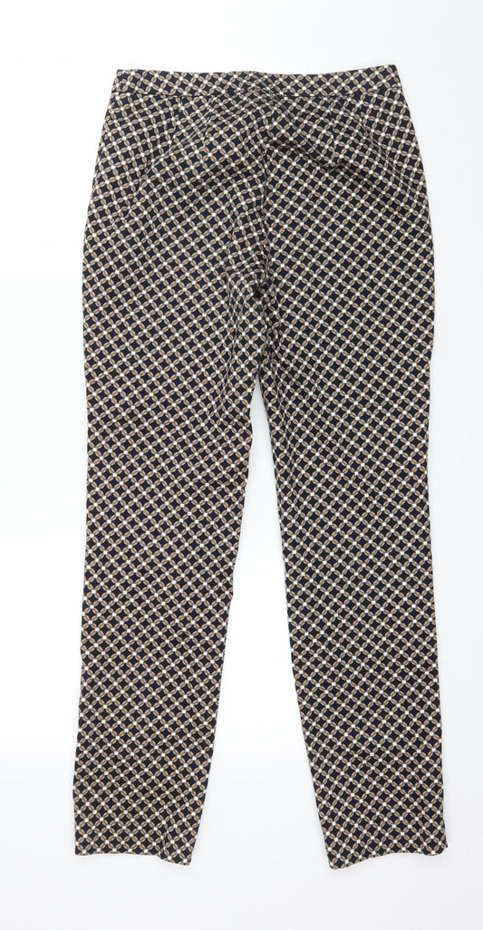 Betty Barclay Womens Brown Geometric  Trousers  Size 6 L28 in