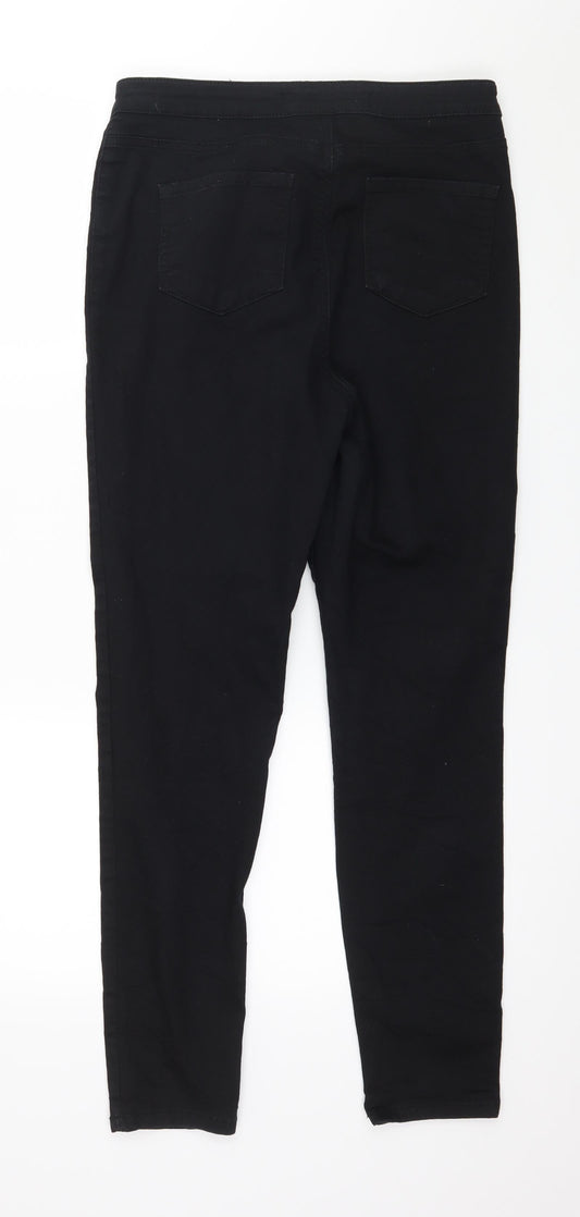 Denim & Co. Womens Black  Denim Skinny Jeans Size 12 L28 in
