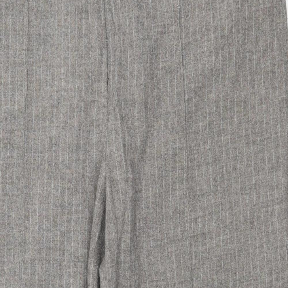 MICHELE Womens Grey Striped  Trousers  Size 16 L26 in