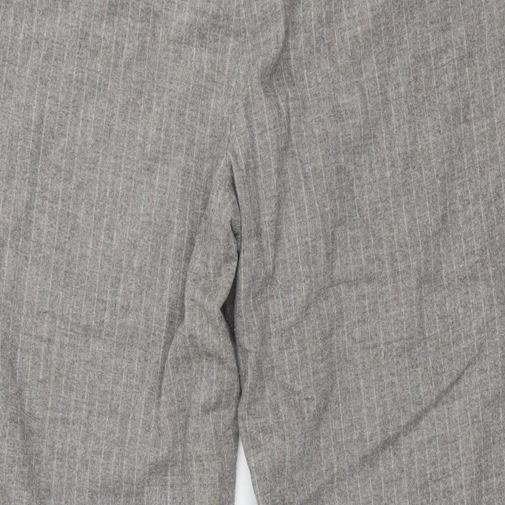 MICHELE Womens Grey Striped  Trousers  Size 16 L26 in