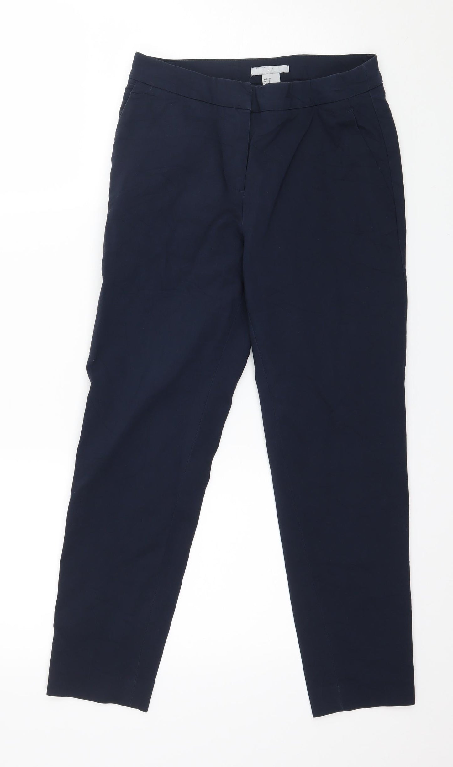 H&M Womens Blue   Trousers  Size 4 L24 in