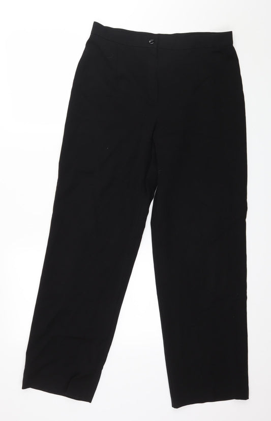 Preworn Womens Black   Trousers  Size 34 in L30 in