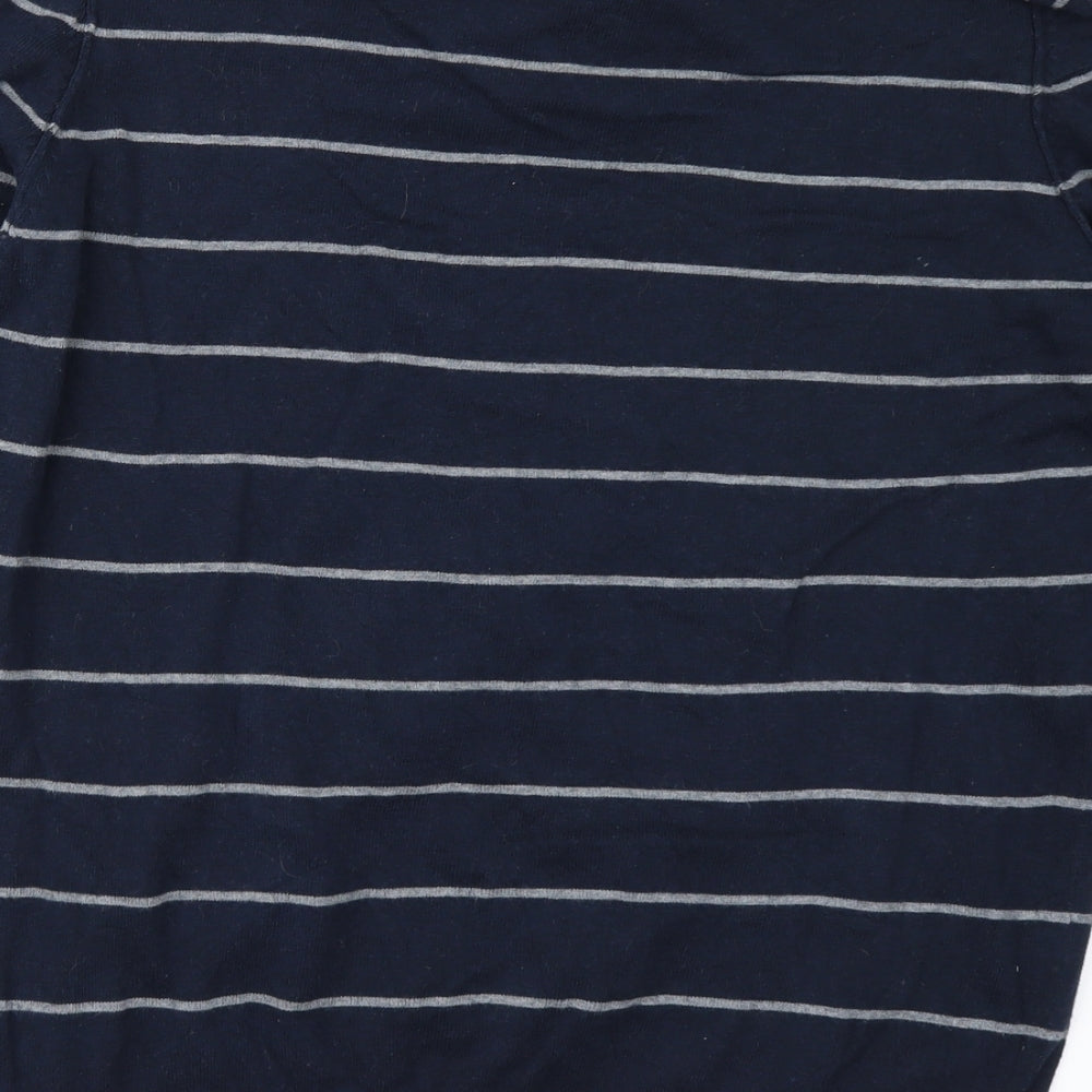 Williams & Brown Mens Blue Striped Knit Pullover Jumper Size M