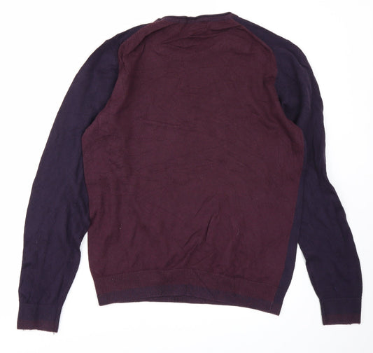 M&S Mens Purple   Pullover Jumper Size M