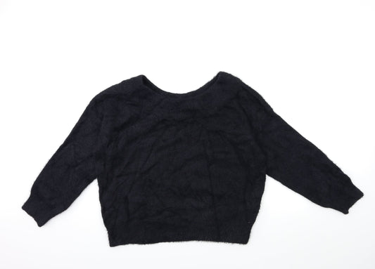 New Look Womens Black  Knit Pullover Jumper Size M